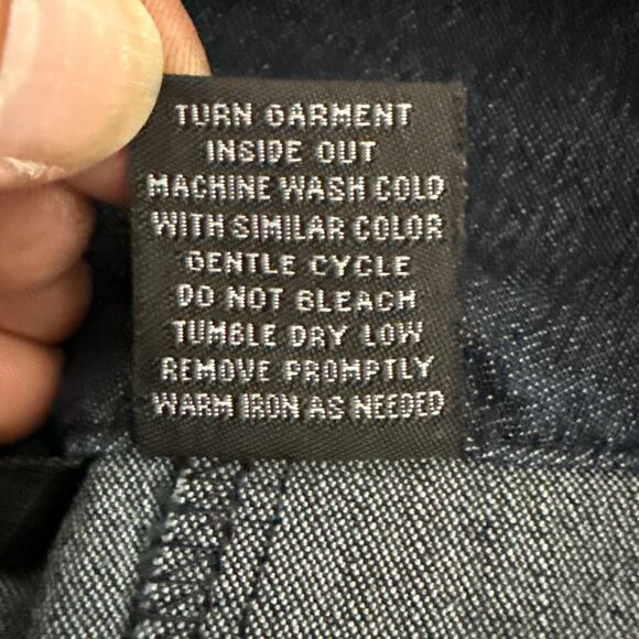 Larry Levine Classic Stretch Center Seam Wide Leg Bootcut Jeans Sz 8 Dark Denim - Picture 5 of 10